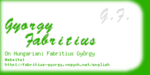 gyorgy fabritius business card